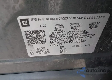 2021 GMC Terrain Fwd Slt из США, поврежденный, VIN 3GKALPEV3ML324842